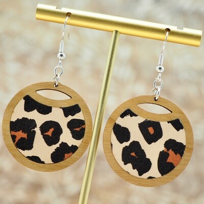 Leopard Spots Circular Earrings