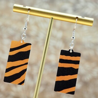 Tiger Stripes Acrylic Earrings