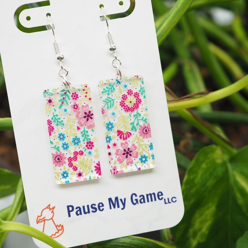 Floral Acrylic Earrings