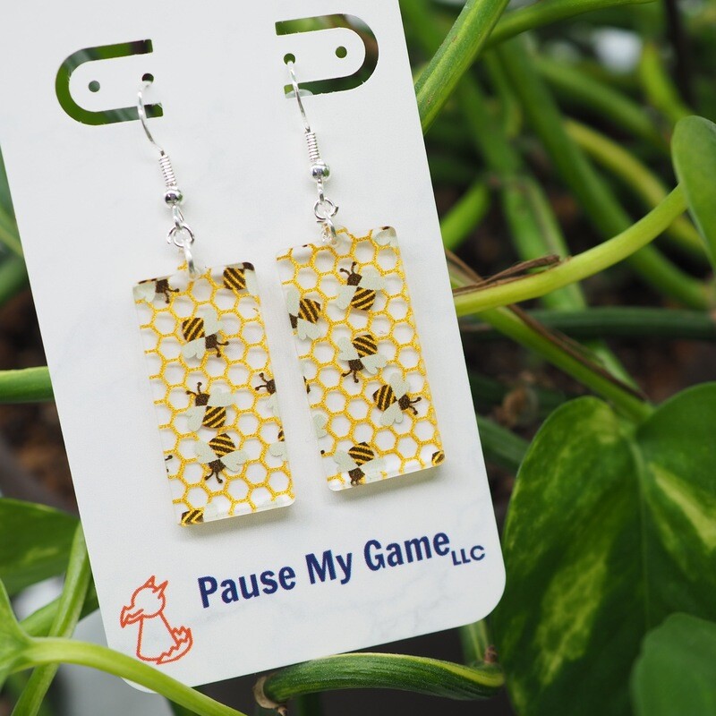 Honeybee Acrylic Earrings