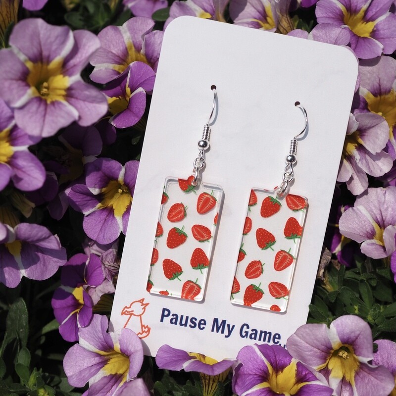 Strawberry Halves Earrings