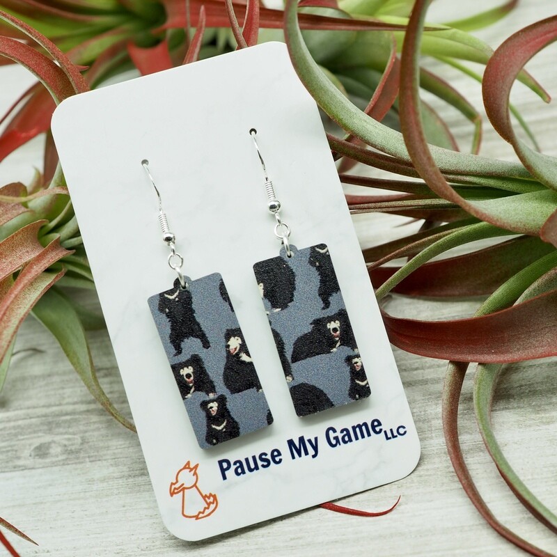 Sloth Bear Acrylic Earrings