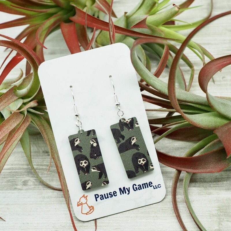 Andean Bear Acrylic Earrings