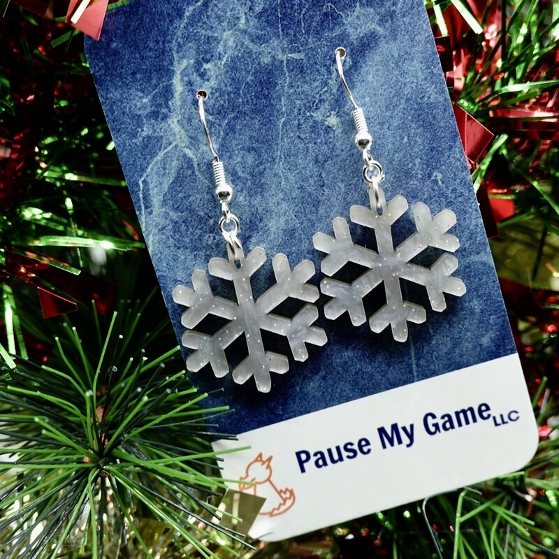 Snowflake Shaped Acrylic Earrings