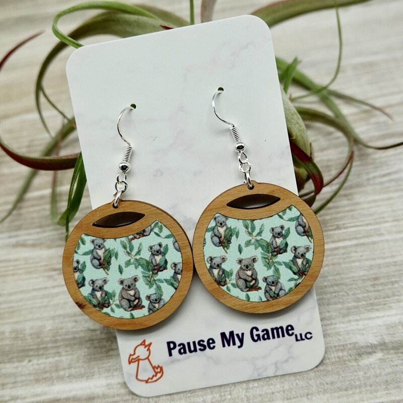 Koala Circular Earrings