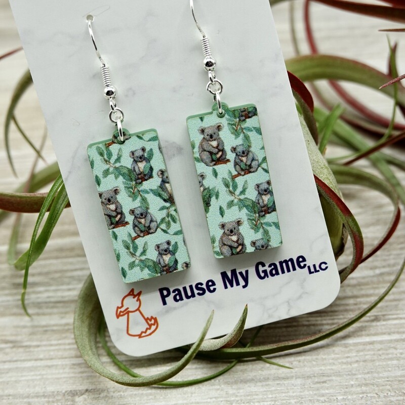 Koala Acrylic Earrings