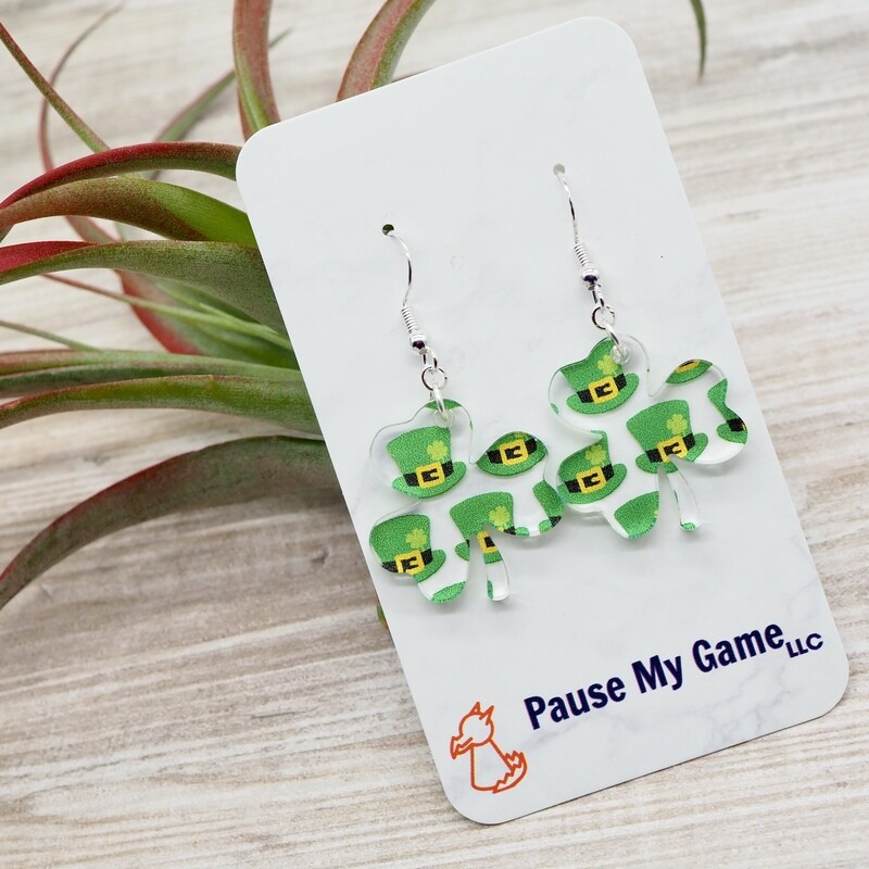 St. Patrick&#39;s Day Clover Earrings