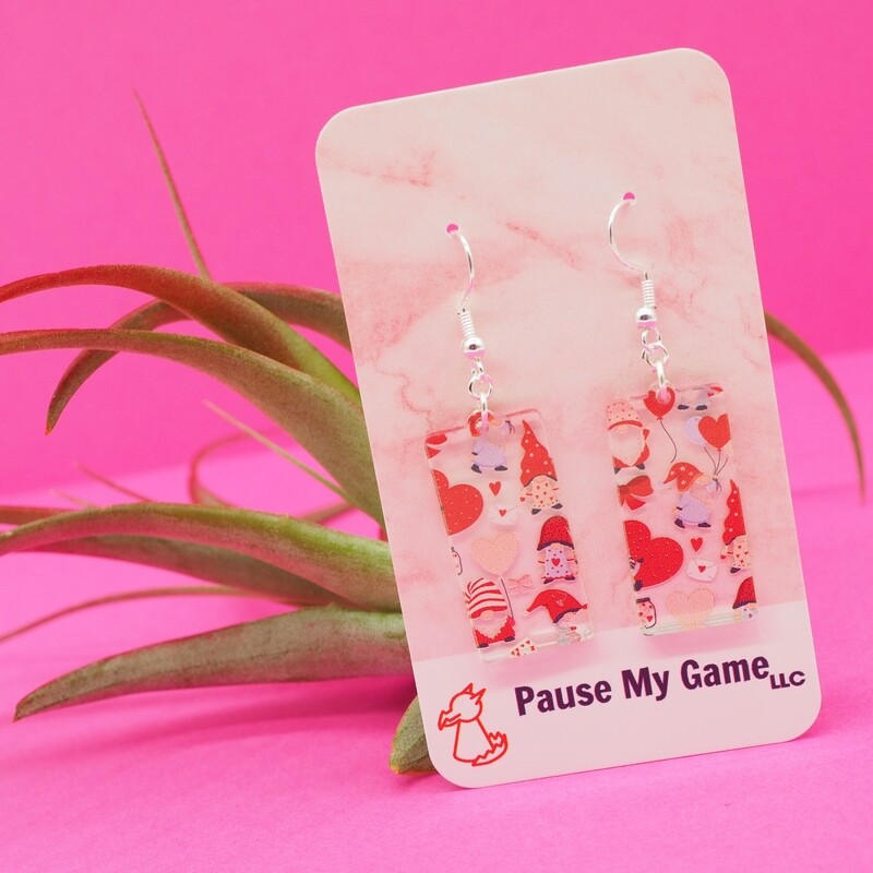 Valentine&#39;s Day Gnome Earrings