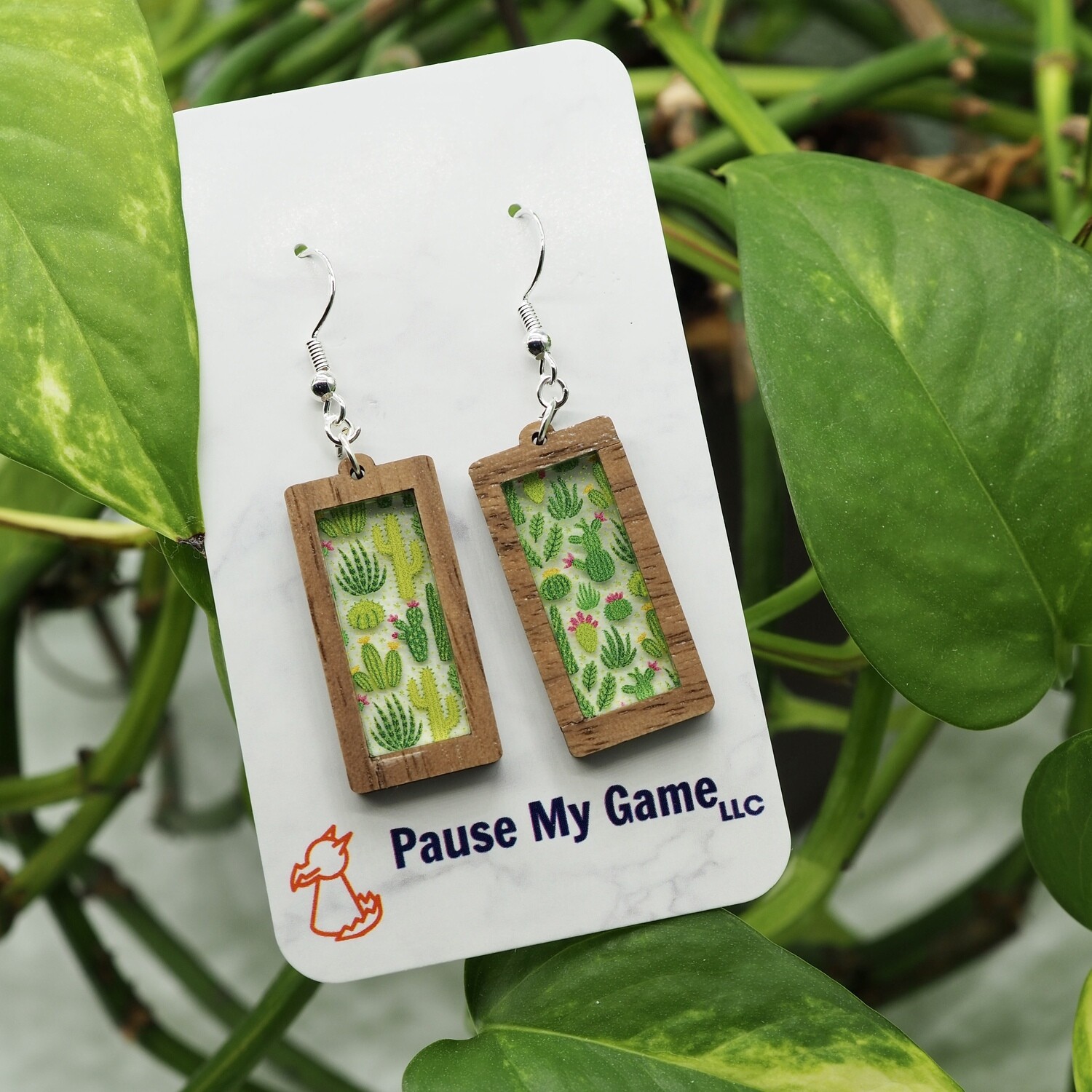 Cactus Framed Earrings