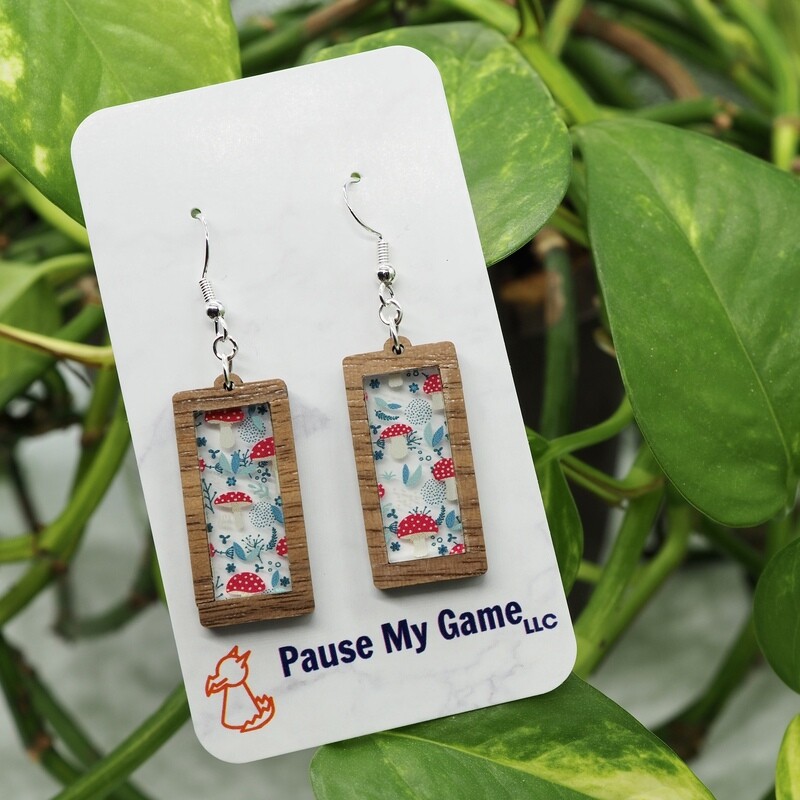 Mushroom Framed Earrings
