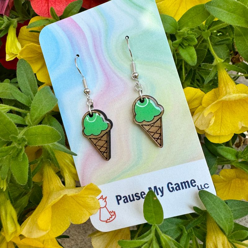 Ice Cream Earrings (Two Color Choices)