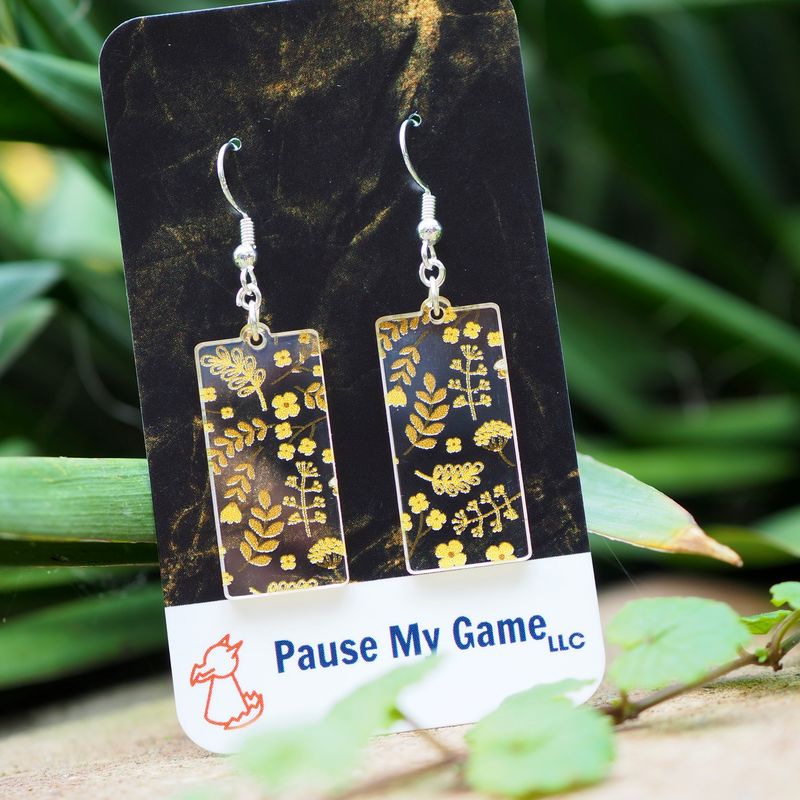 Goldenrod Fall Floral Earrings