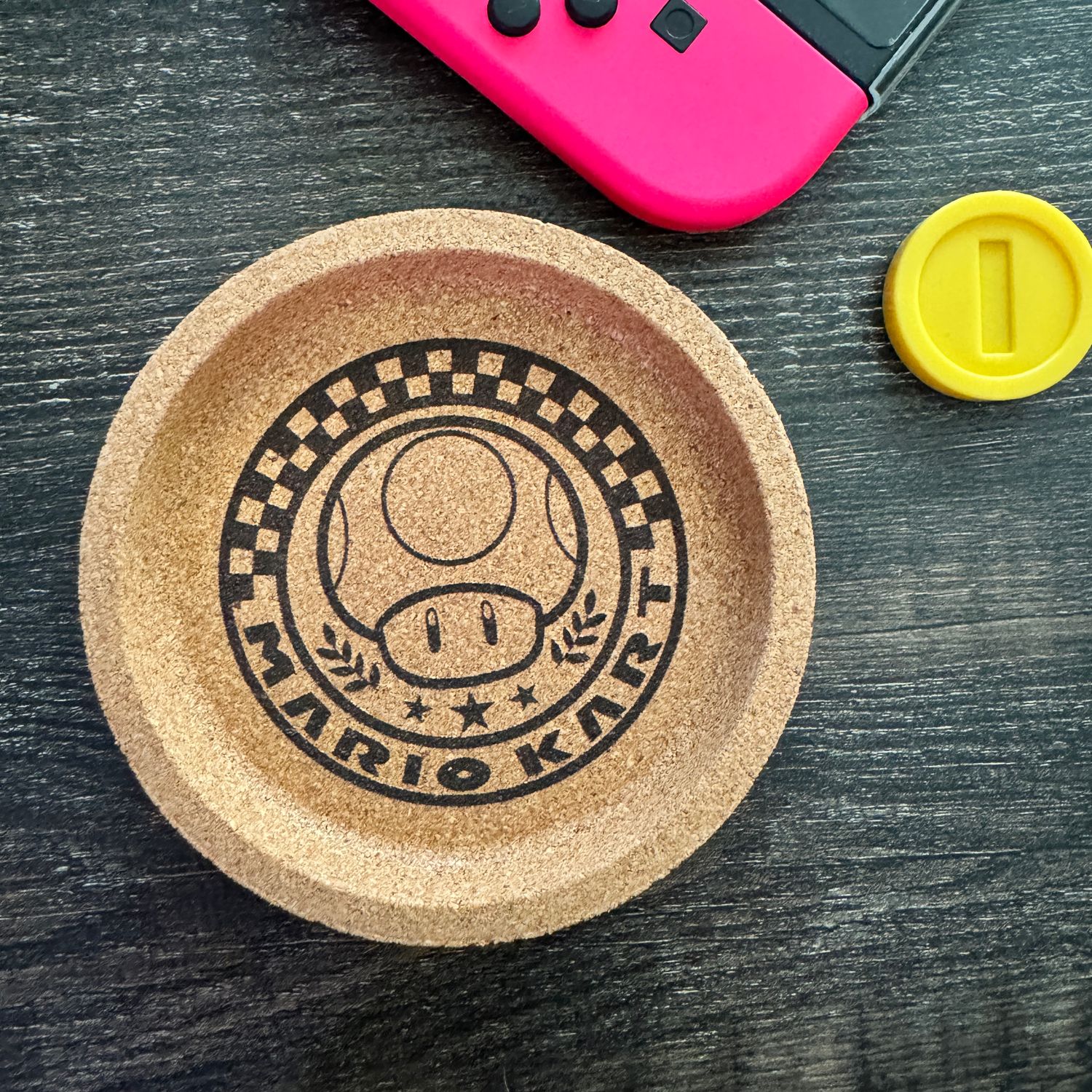 Racing Cup Cork Coaster - Mushroom