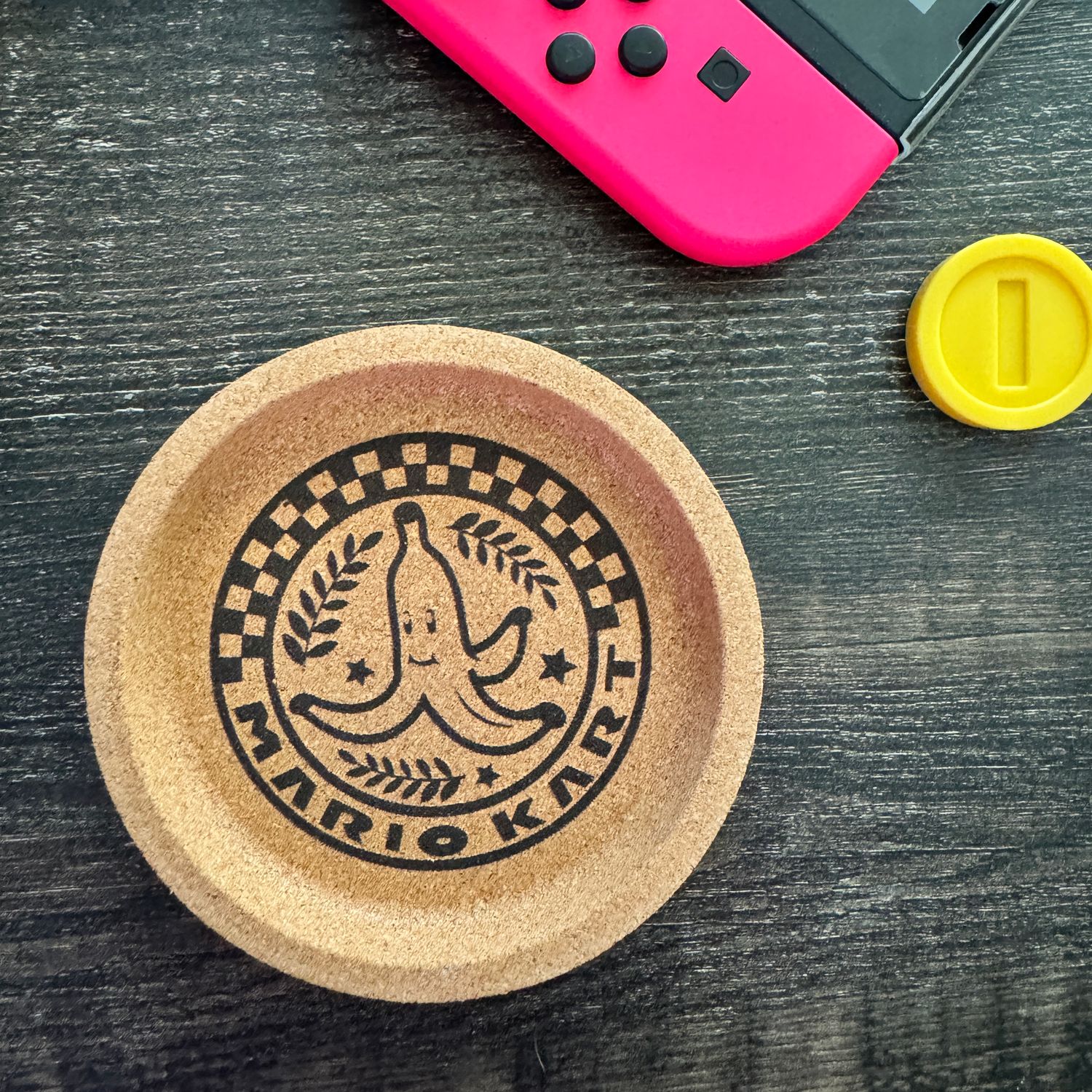 Racing Cup Cork Coaster - Banana