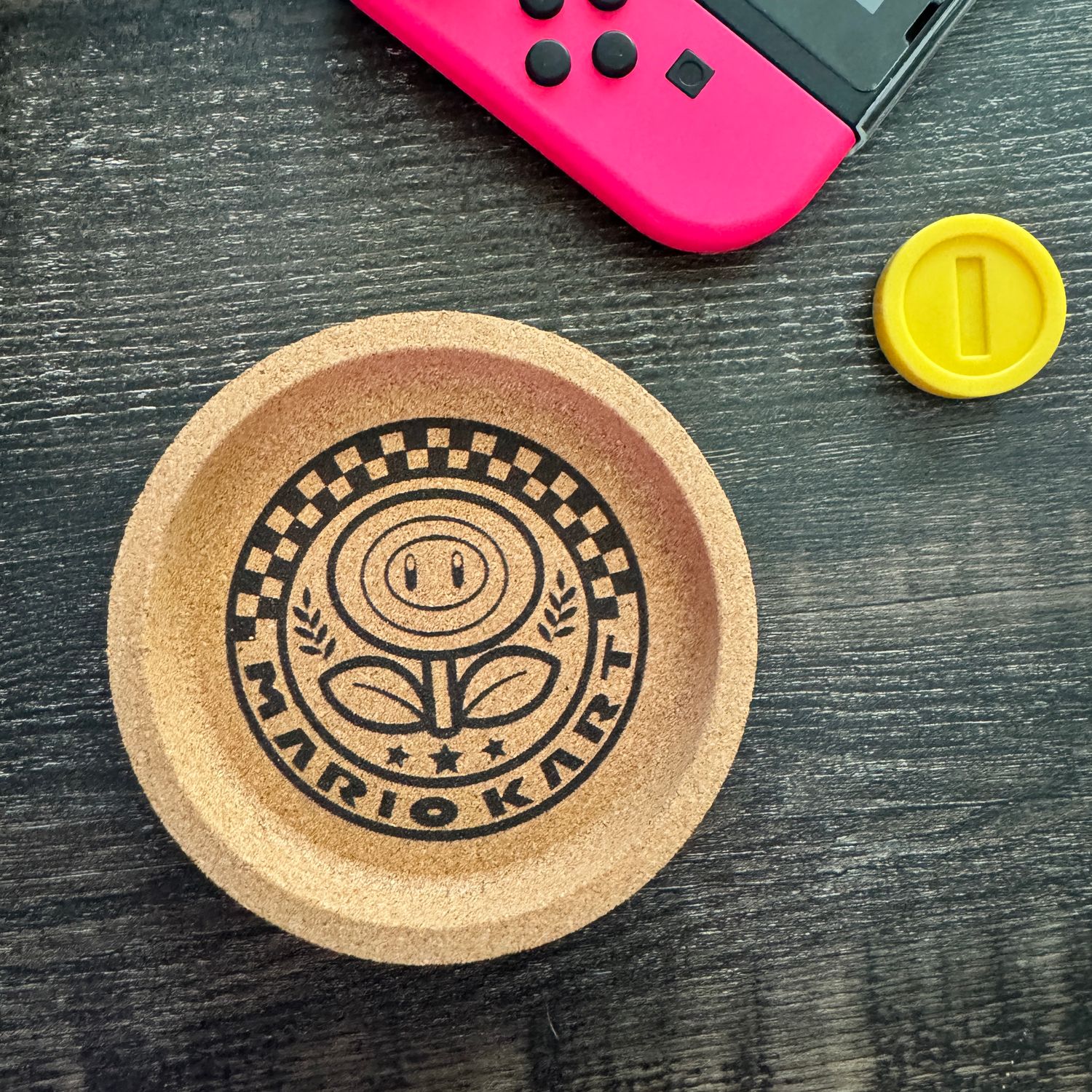 Racing Cup Cork Coaster - Flower