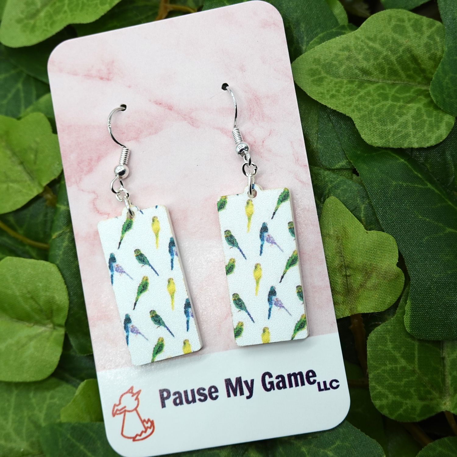 Budgies Acrylic Earrings