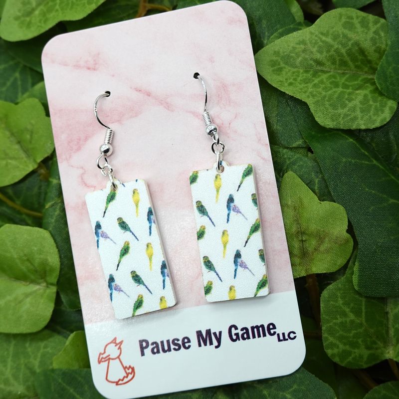 Budgies Acrylic Earrings