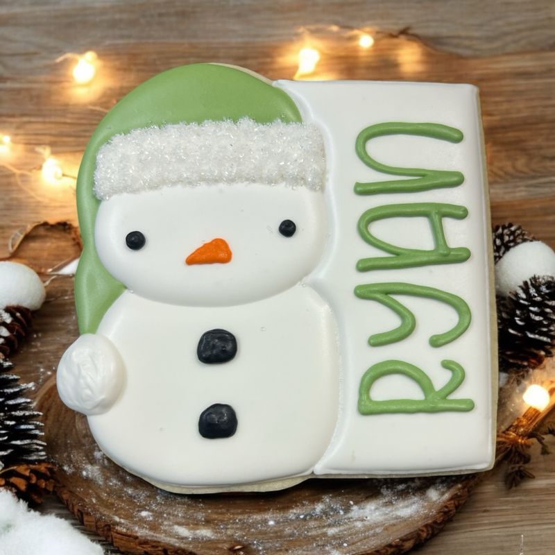 Christmas Personalized Snowman Green