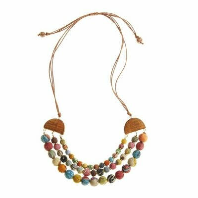Fair Trade Sari Bead Necklace
