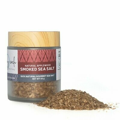 Natural, Applewood Smoked Sea Salt, Organic, Kosher, Chemical and Pesticide Free 60g