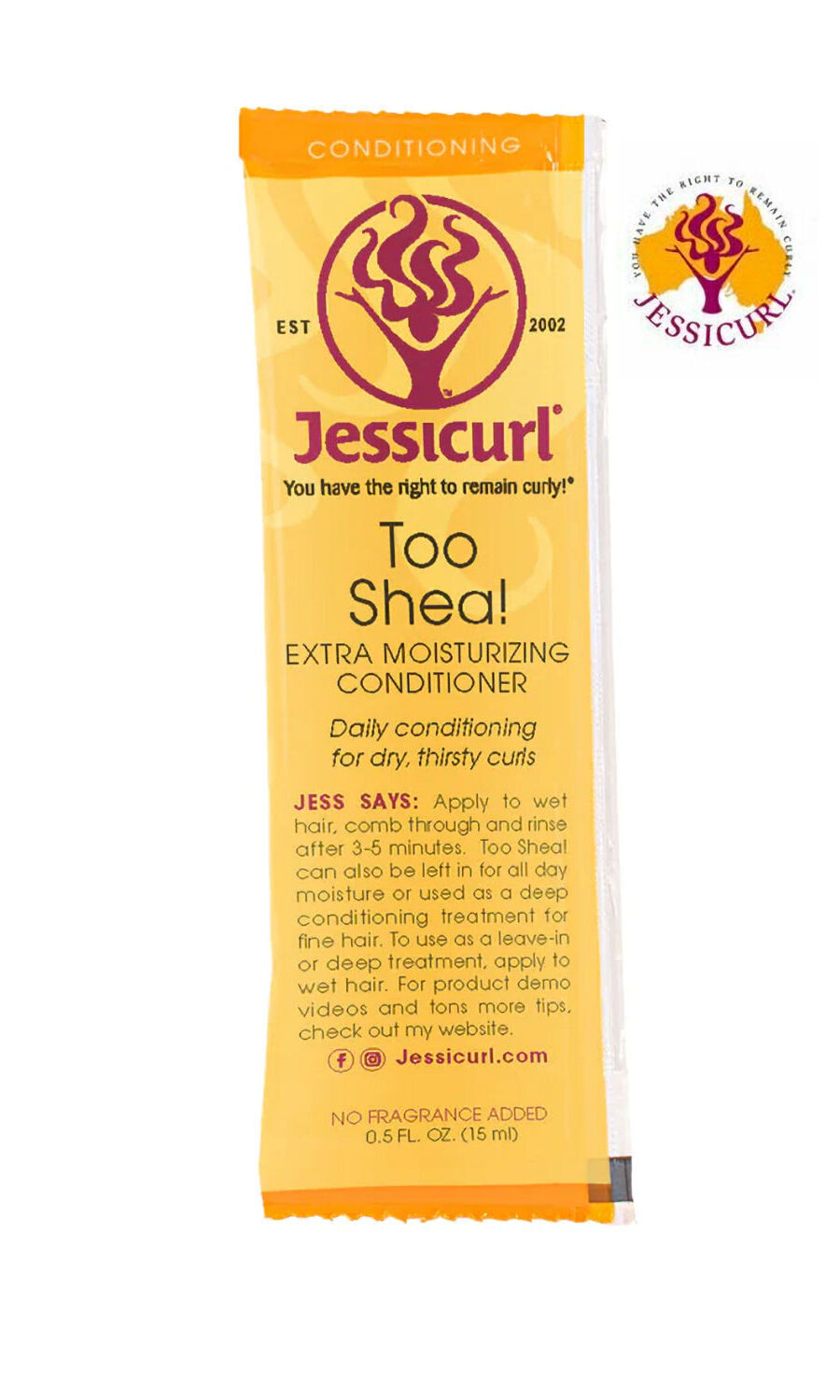 Jessicurl Too Shea! Extra Moisturising Conditioner sample (No Fragrance)