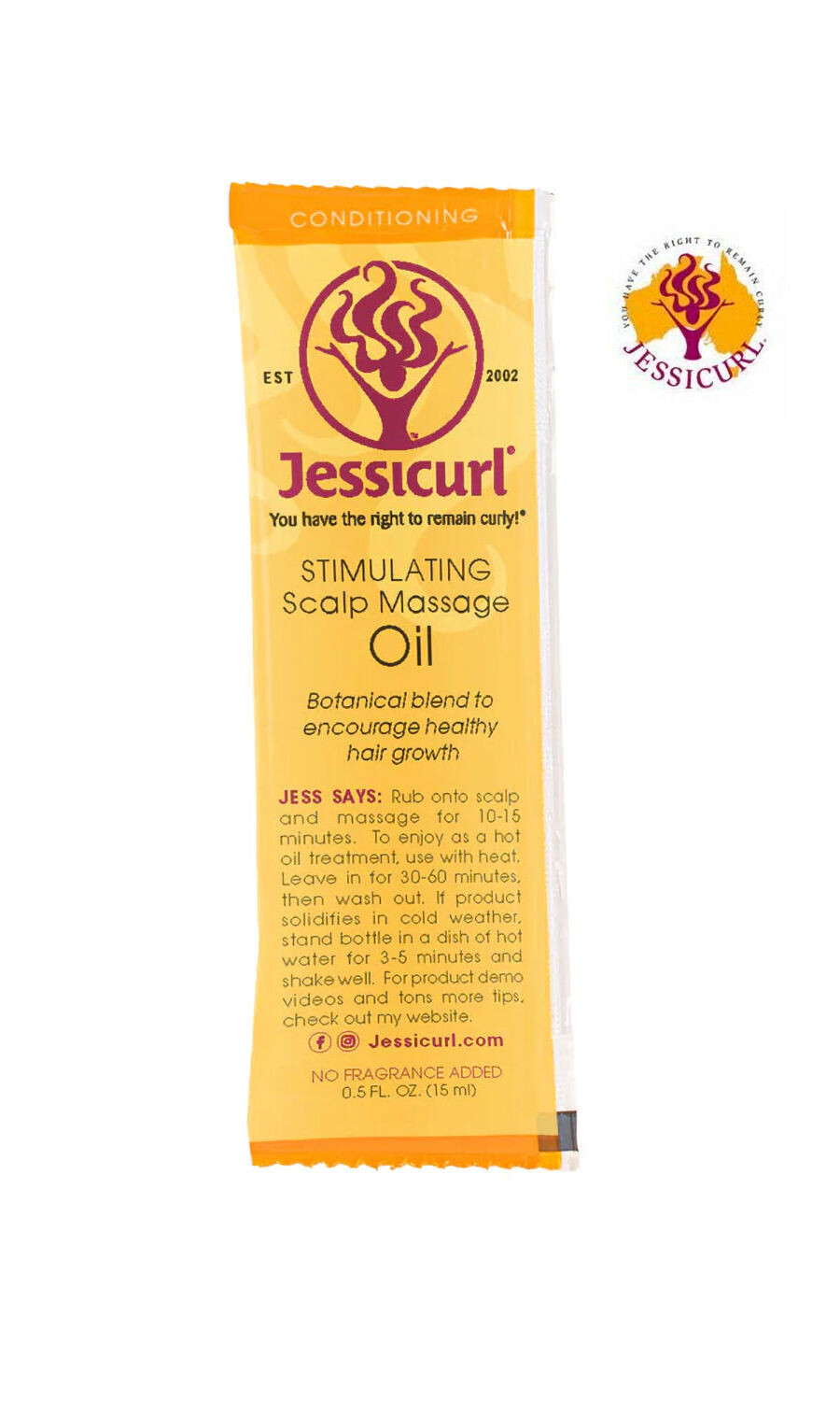Stimulating Scalp Massage Oil sample (No Fragrance)