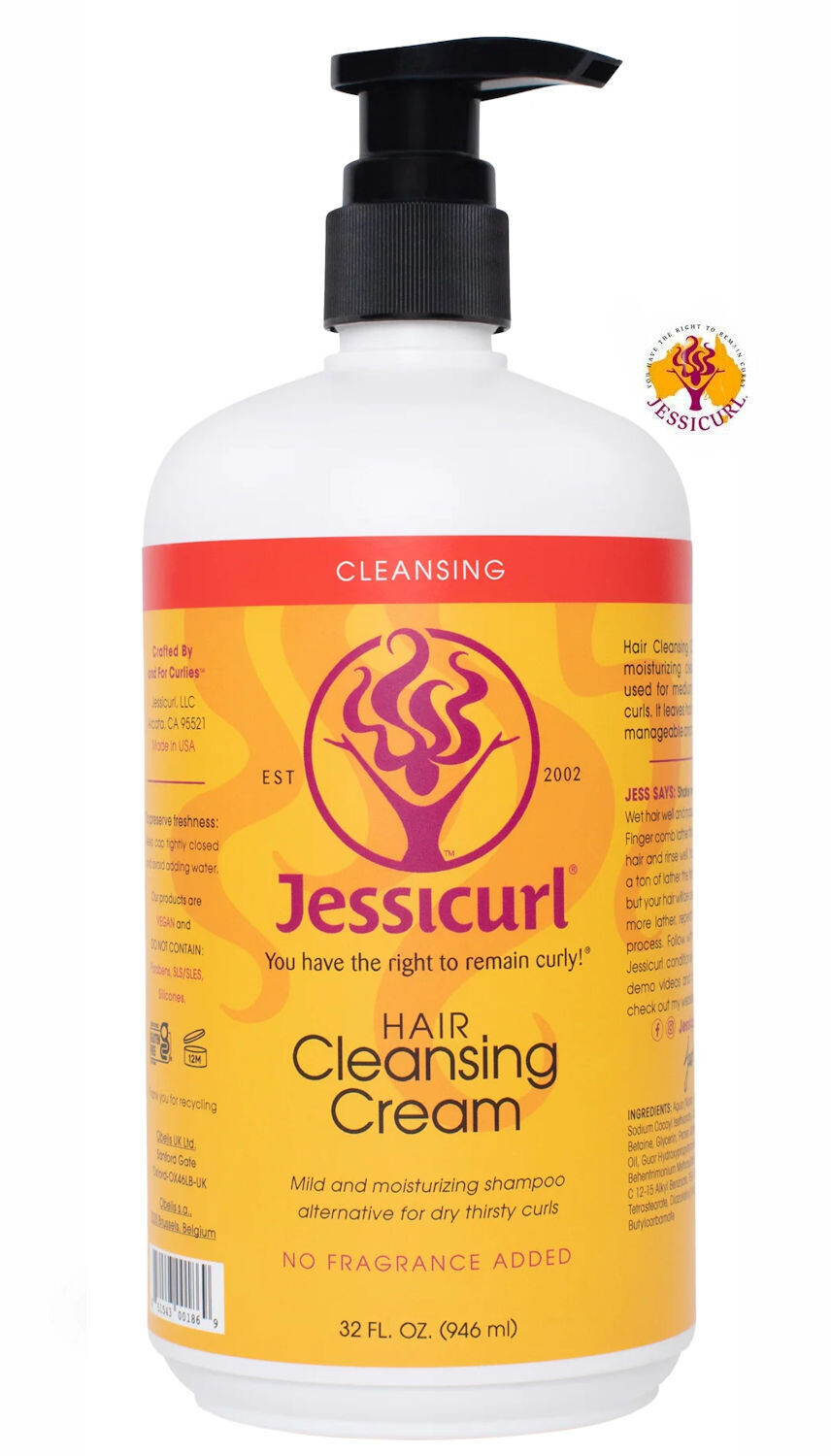 Jessicurl Hair Cleansing Cream 946ml