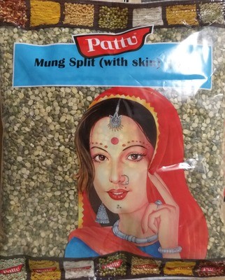 PATTU MUNG/MOONG DAL SPLIT (WITH SKIN) 1KG
