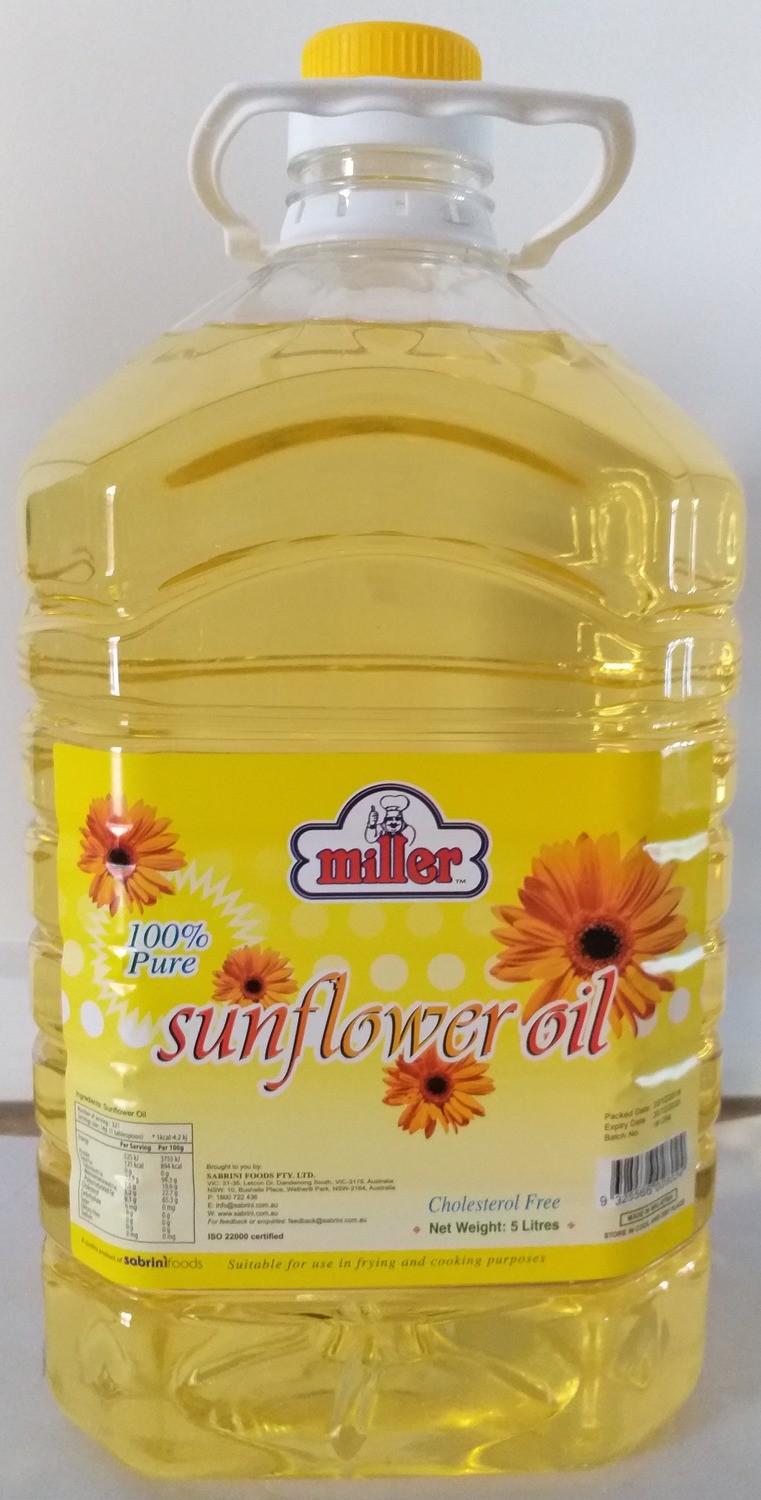 MILLER SUNFLOWER OIL 5LT