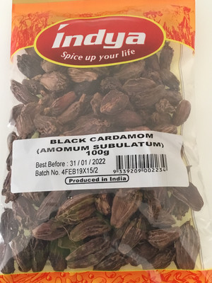 INDYA CARDAMOM BLACK 100GMS