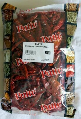 PATTU RED CHILLI WHOLE 500GMS(LOOSE PACK)