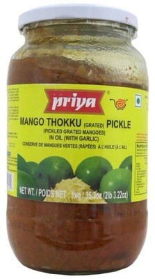 PRIYA MANGO THOKKU PICKLE (CUT MANGO)WITH GARLIC 1 KG