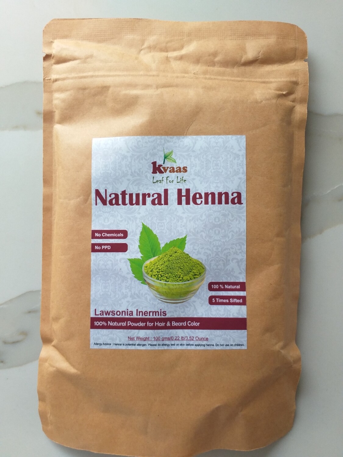 NATURAL HENNA 100 GMS 100% Chemical Free