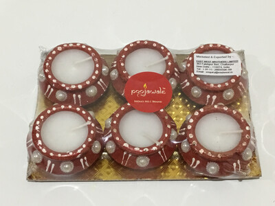 FANCY MATKA DIYA WITH WAX(6 PC SET)