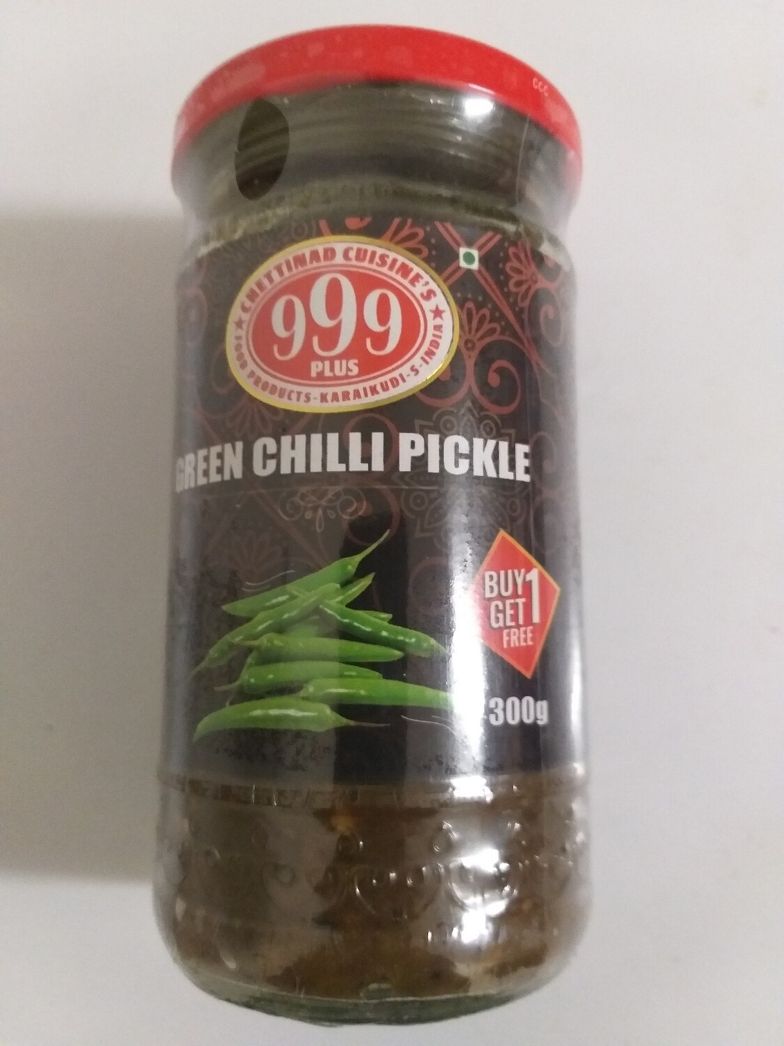 999 PLUS GREEN CHILLI PICKLE 300G BUY 1 GET 1 FREE