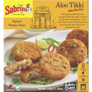 SABRINI ALOO TIKKI 320 G(OVEN BAKED )