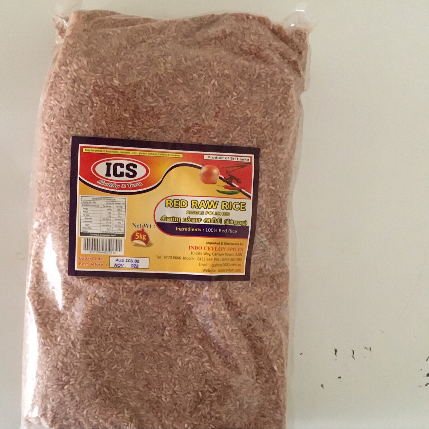 ICS RED RAW RICE 5 KG