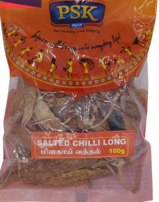 PSK AYUR SALTED CHILLI LONG 100G(CURD CHILLY) BUY 2 @ $3.49