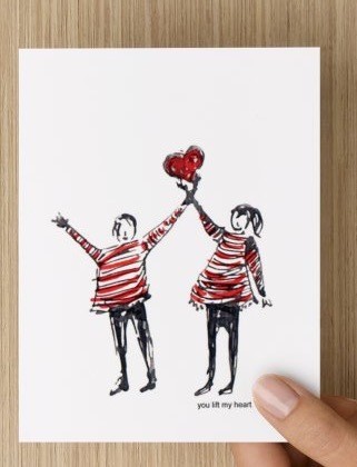 You lift my heart GREETING CARD