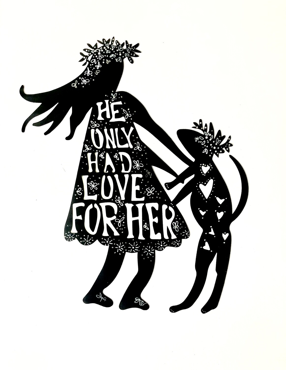 Dog Dance  - paper cutting