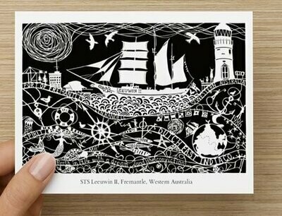 STS Leeuwin II  GREETING CARD