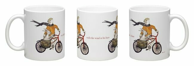 Wind in his hare - china mug