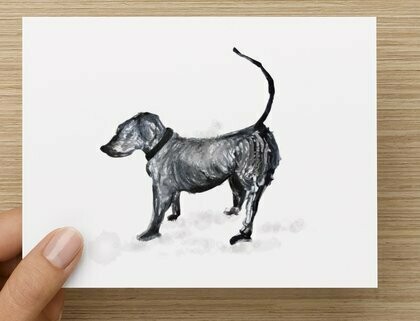 &#39;My Little Dog Wiggles&#39; -  GREETING CARD