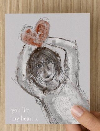 &#39;You lift my heart II&#39; -  GREETING CARD