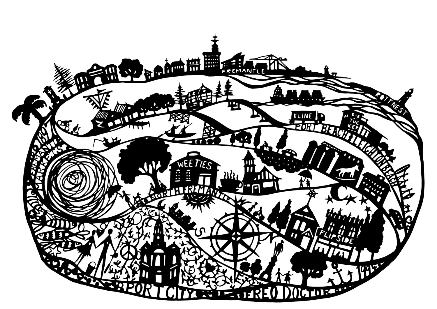 Spirit of Freo- wood cut
