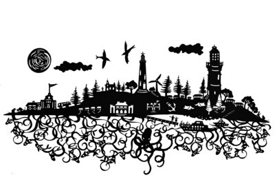 Above &amp; Below Wadjemup Rottnest Is. - archive paper cutting