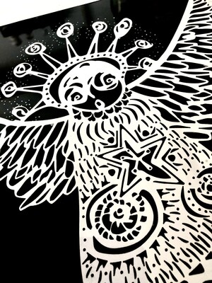 Spirit Owl paper cutting