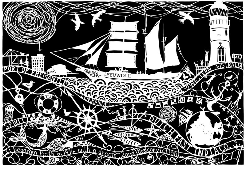 STS Leeuwin paper cutting