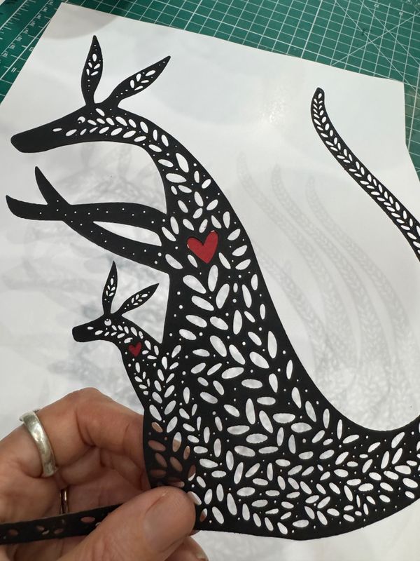 Kanga and roo- archive PAPER CUTTING