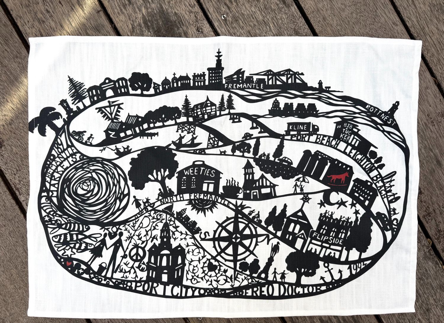 Spirit of Freo Tea Towel